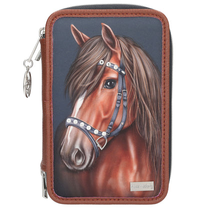 Miss Melody 3 Fach Federtasche LUXURY HORSE