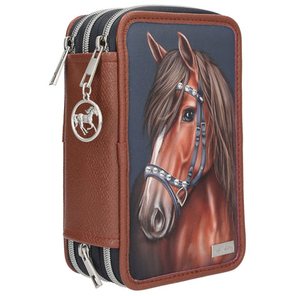 Miss Melody 3 Fach Federtasche LUXURY HORSE