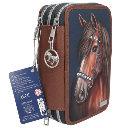 Miss Melody 3 Fach Federtasche LUXURY HORSE
