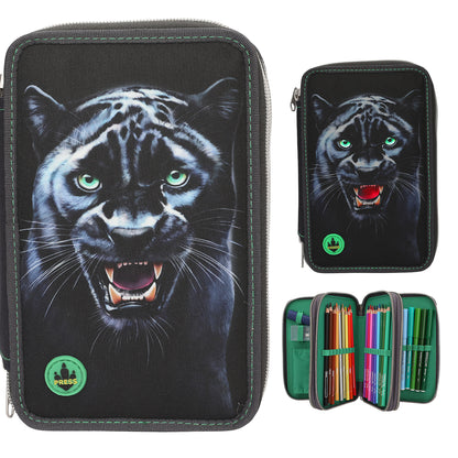 Adventure World 3 Fach Federtasche LED PANTHER