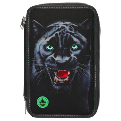 Adventure World 3 Fach Federtasche LED PANTHER