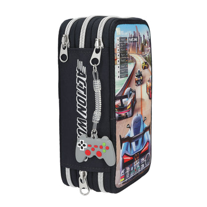 Action World 3 Fach Federtasche Gaming