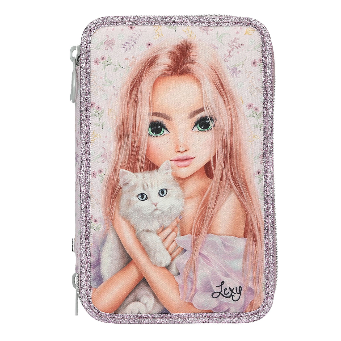 TOPModel 3 Fach Federtasche BLOOMING KITTY