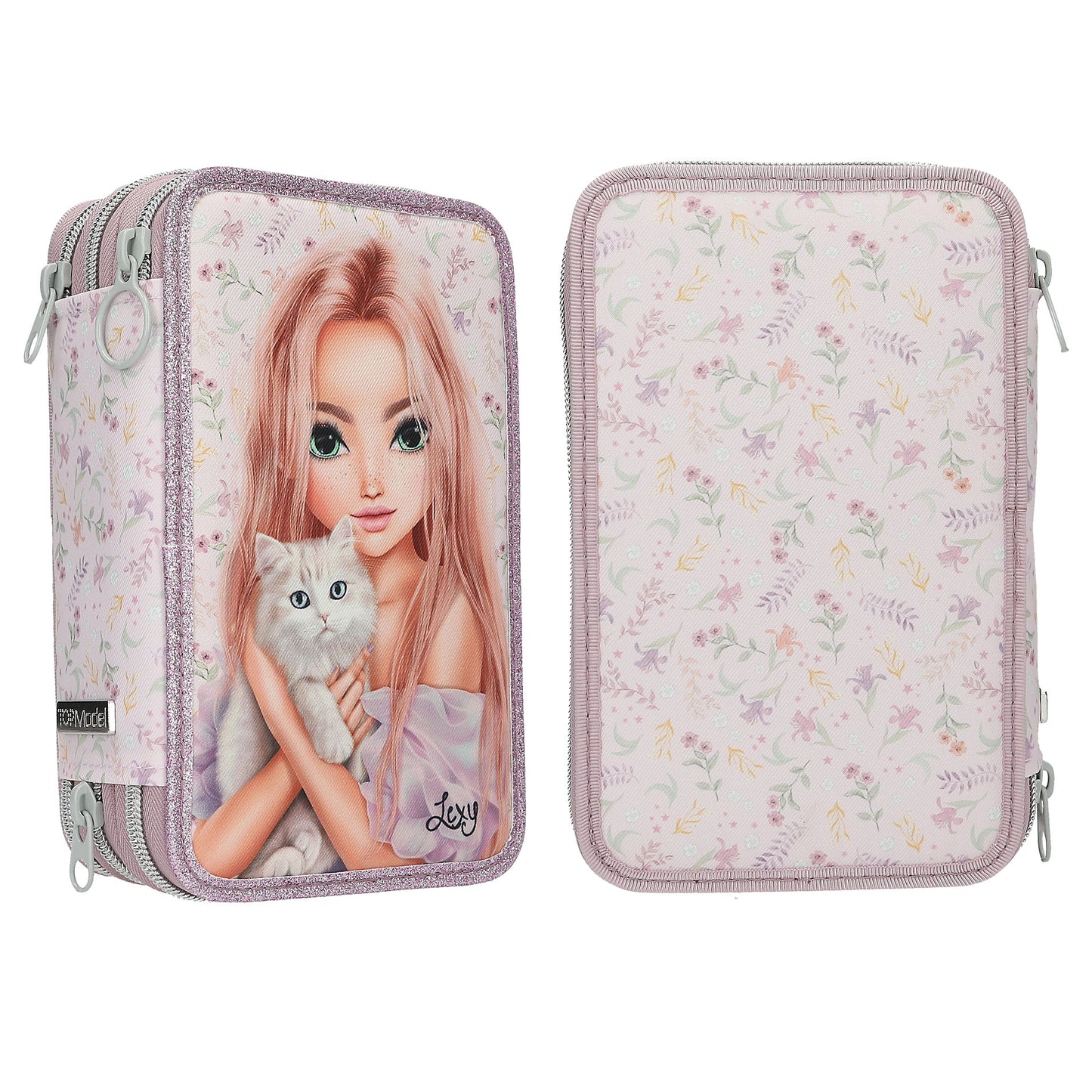 TOPModel 3 Fach Federtasche BLOOMING KITTY