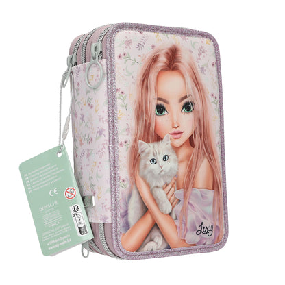 TOPModel 3 Fach Federtasche BLOOMING KITTY