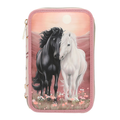 Miss Melody 3 Fach Federtasche BLOSSOM PONY