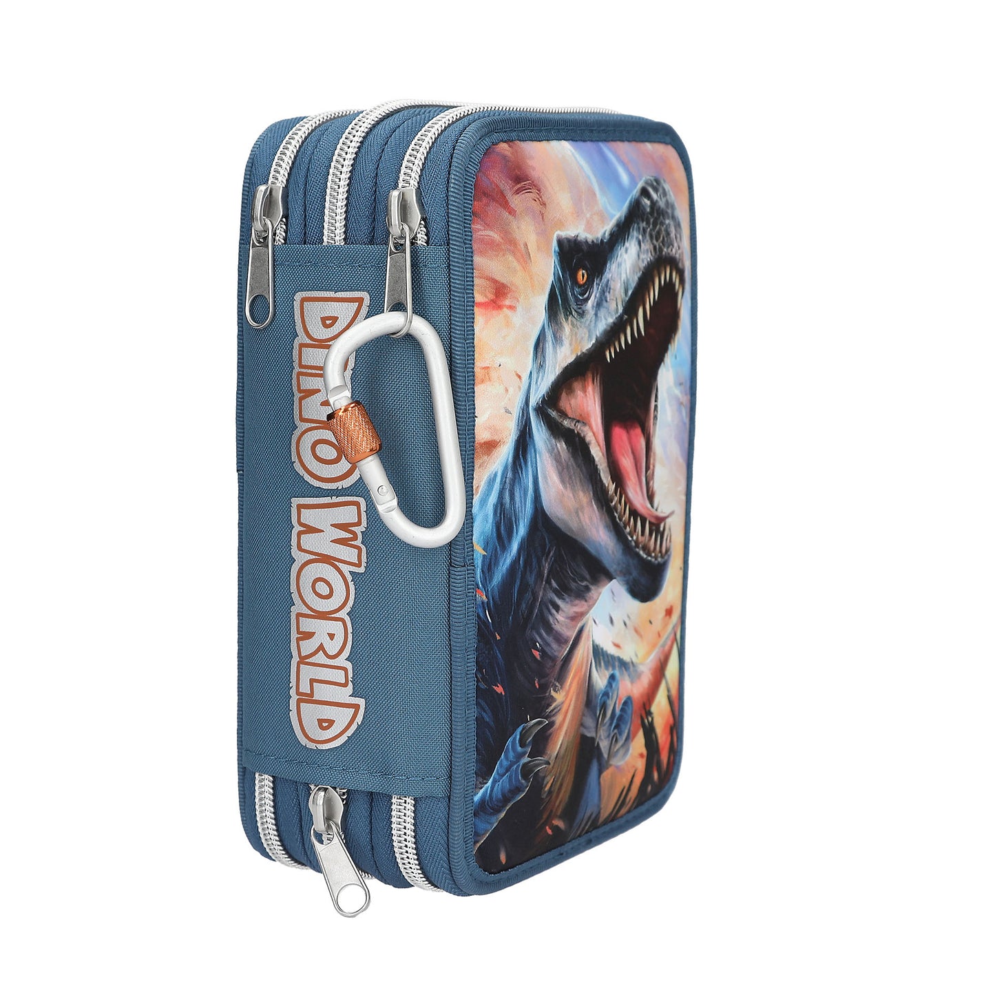 Dino World 3 Fach Federtasche