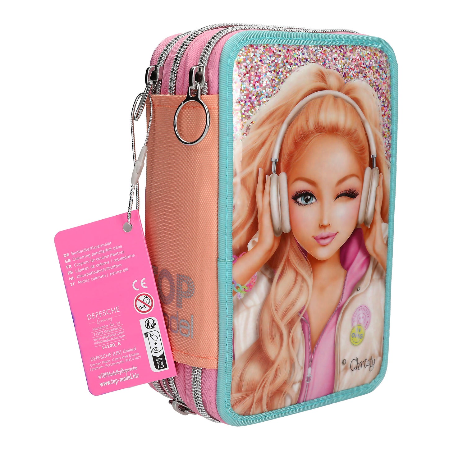 TOPModel 3 Fach Federtasche MUSIC