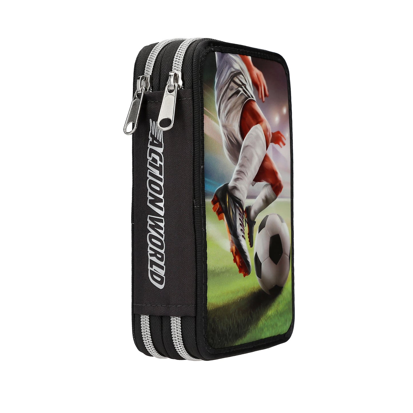 Action World 2 Fach Federtasche Fussball