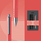 Lamy Tintenroller swift sunset Set mit Lederetui